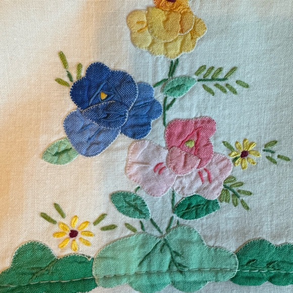 VINTAGE COTTON HAND EMBROIDERED CLUTCH PURSE - STUNNING - NEVER BEEN USED - Picture 2 of 11